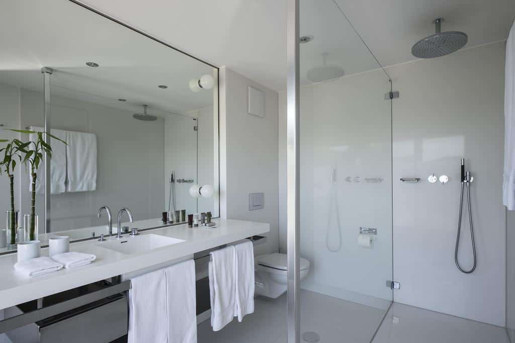 Minimalist bathroom at The Hotel Lucerne
