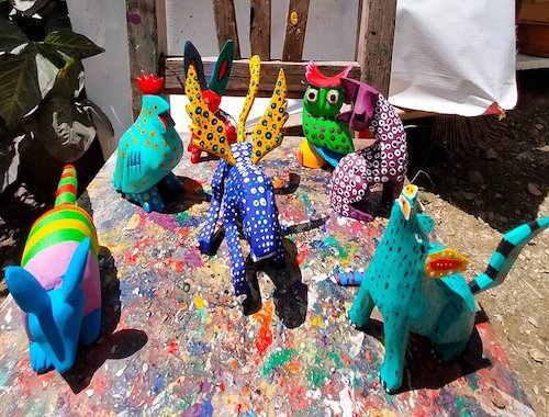 Alebrije painting class in Oaxaca 2