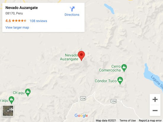 ausangate mountain map