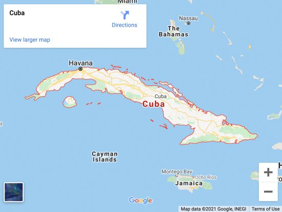 cuba map