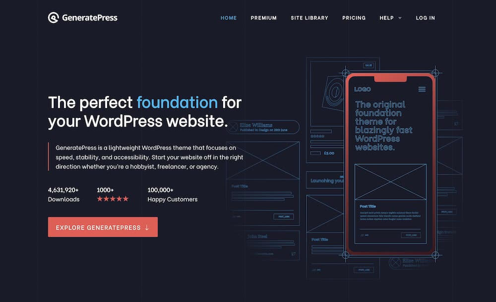 GeneratePress homepage