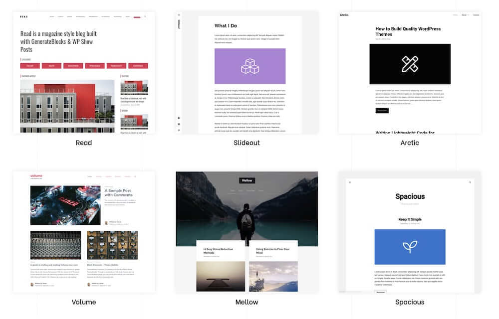 GeneratePress templates