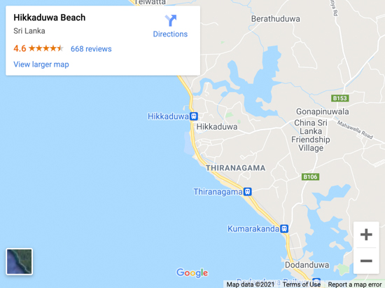 hikkaduwa map