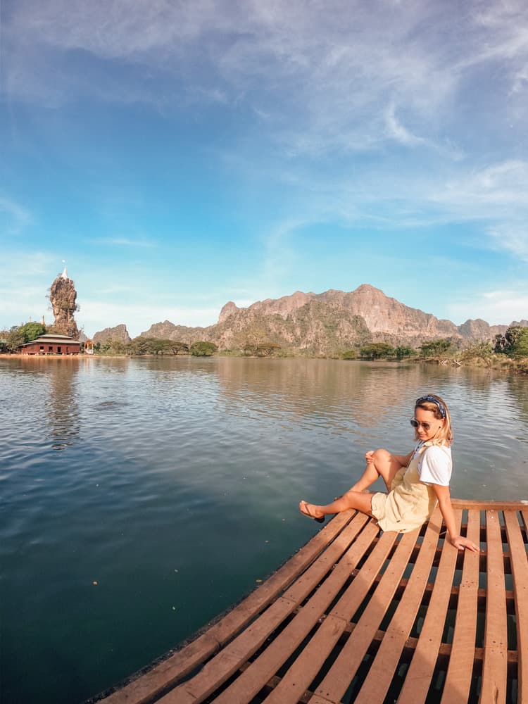 kyauk kalat, kyaut ka latt pagoda, kyaut kalatt, kyauk kalat pagoda hpa an, kyauk kalt pagoda