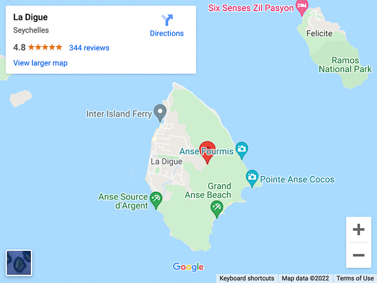 lad digue island map