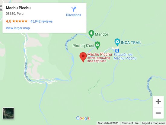 machu picchu map