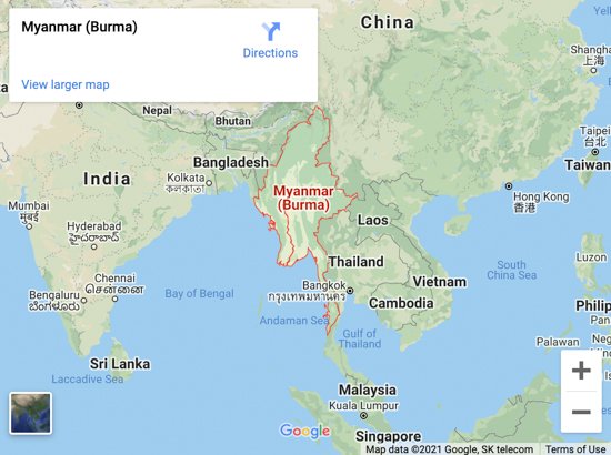 myanmar map