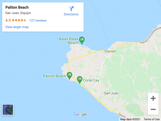 paliton beach map
