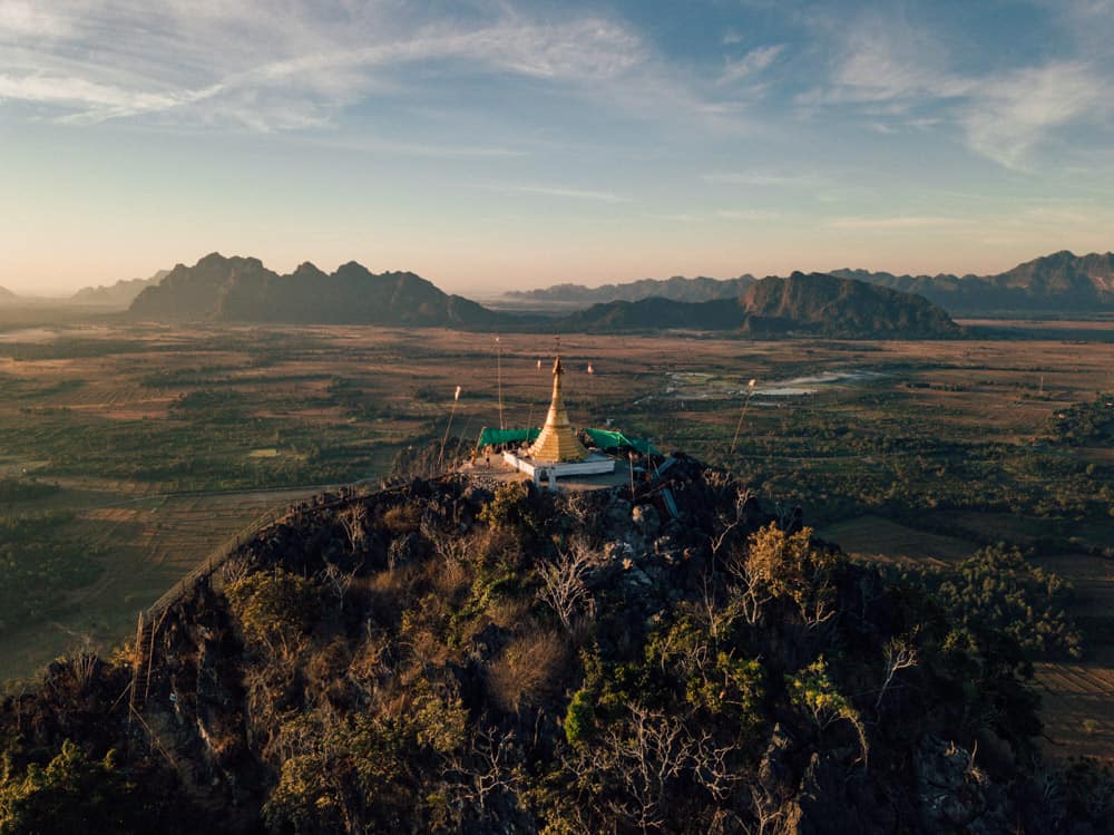 taung wine mountain, taung wine pagoda, things to do in hpa an, hpa an myanmar, mt taung wine, hiking mount taung wine, hiking taung wine mountain