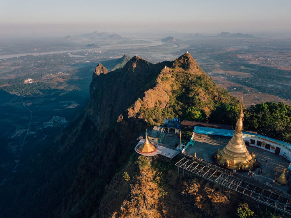 mount zwegabin, zwekabin mountain, mount zwegabin monastery, mount zwekabin, things to do in hpa an