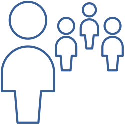 icon - large person with three smaller people